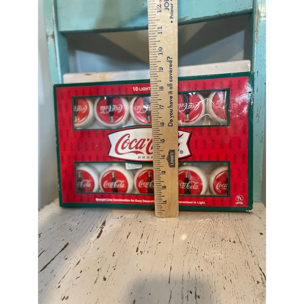 Coca-Cola Lot of 3 10 Light Set Circle Logo Kurt S Adler Christmas String Light